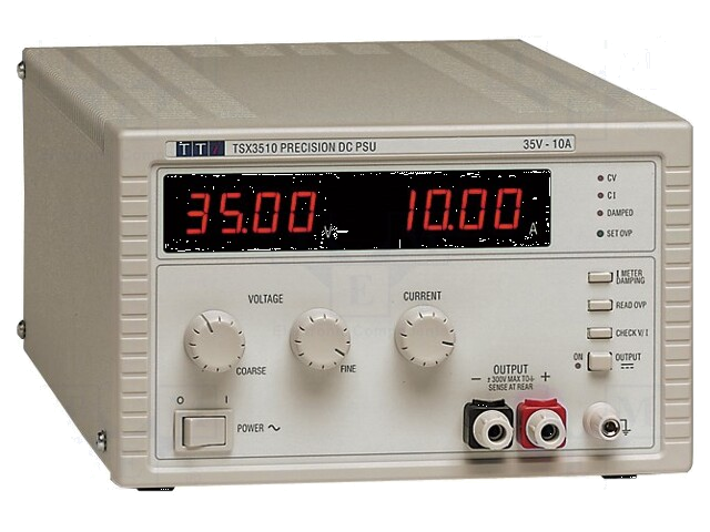 Voedingseenheid: voor lab; 35VDC; 10A; 350W; TSX; Stekker: EU; rack Voedingseenheid: voor lab; 35VDC; 10A; 350W; TSX; Stekker: EU; rack